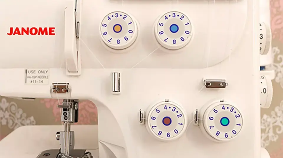 MÁQUINA DE COSER OVERLOCK JANOME PORTABLE COLOR BLANCO 220V 5