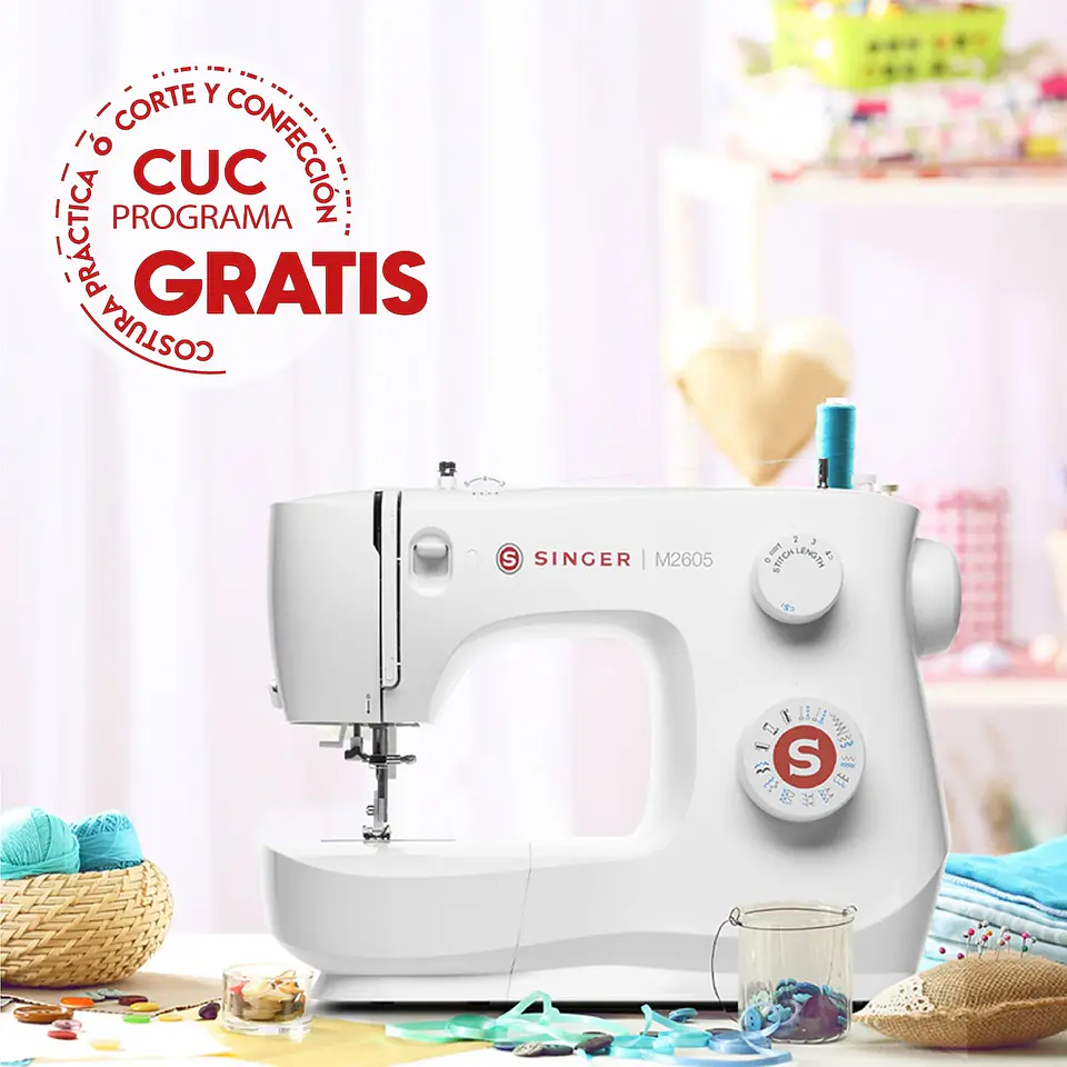 MÁQUINA DE COSER RECTA ZIG ZAG SINGER M2605 70W 5