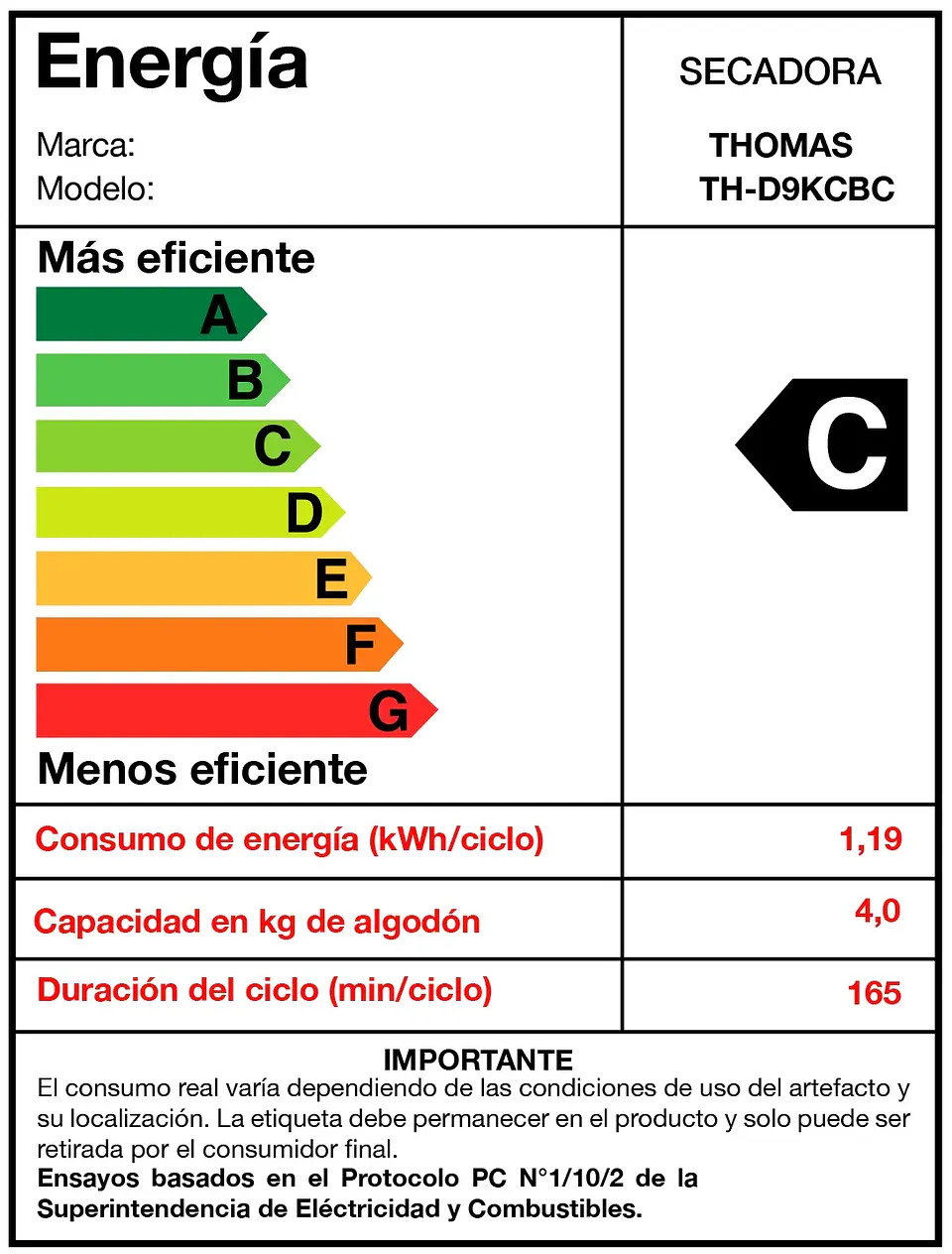 SECADORA ELE CTRICA 9 KG POR CONDENSACION CON BOMBA CALOR 7