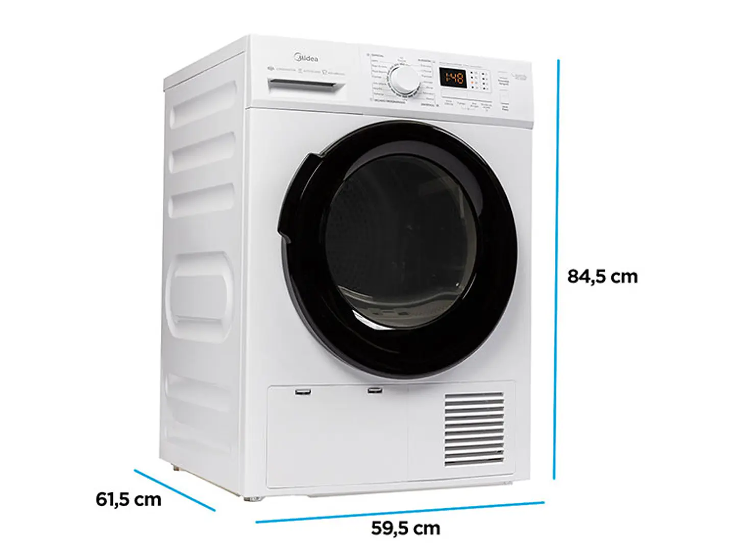 SECADORA DE ROPA POR CONDENSACION MIDEA MSC-90B08E 9KG BLANCO 5