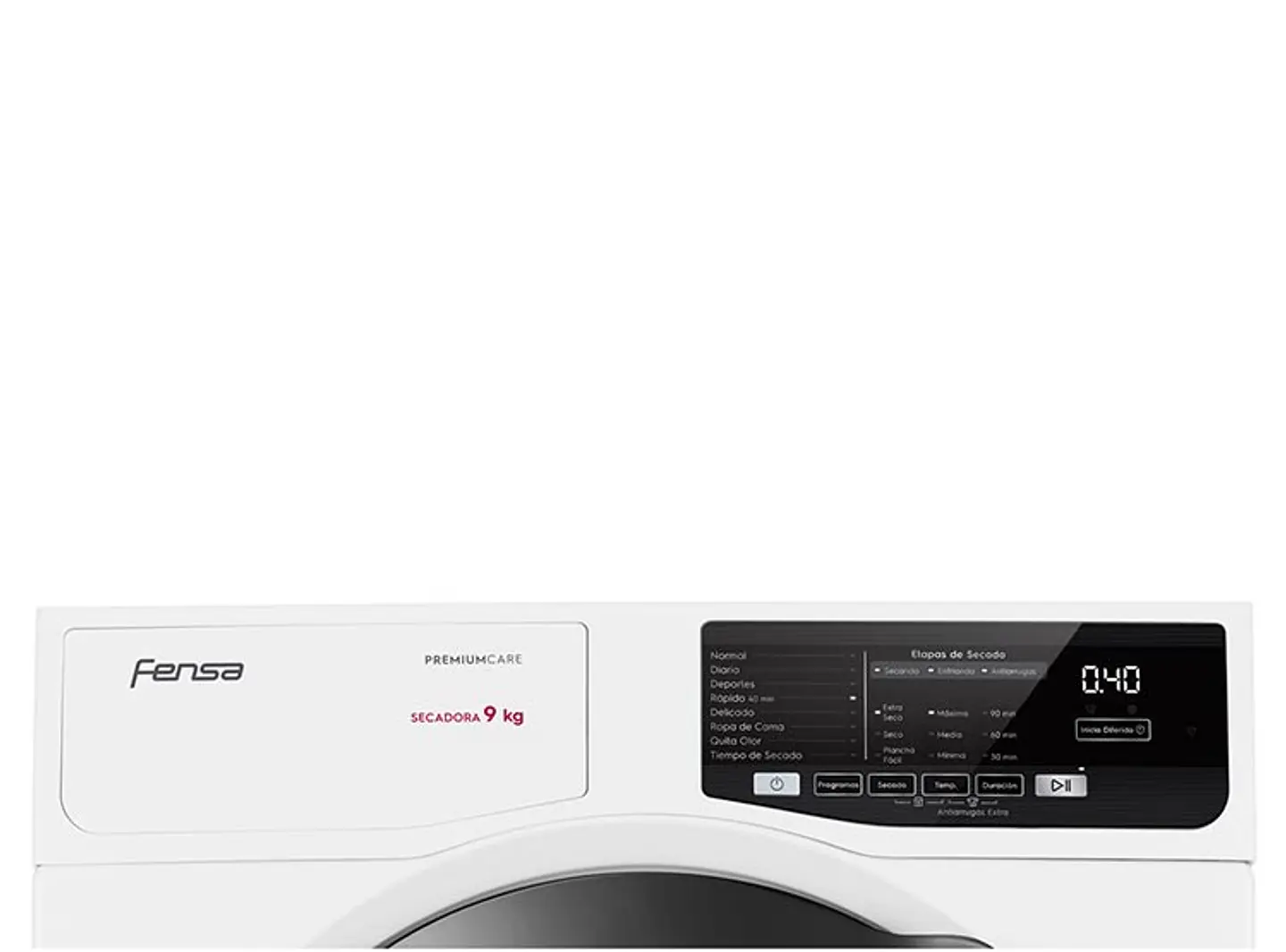 SECADORA DE ROPA POR VENTILACIÓN FENSA PREMUM CARE 9D 9KG BLANCO 4