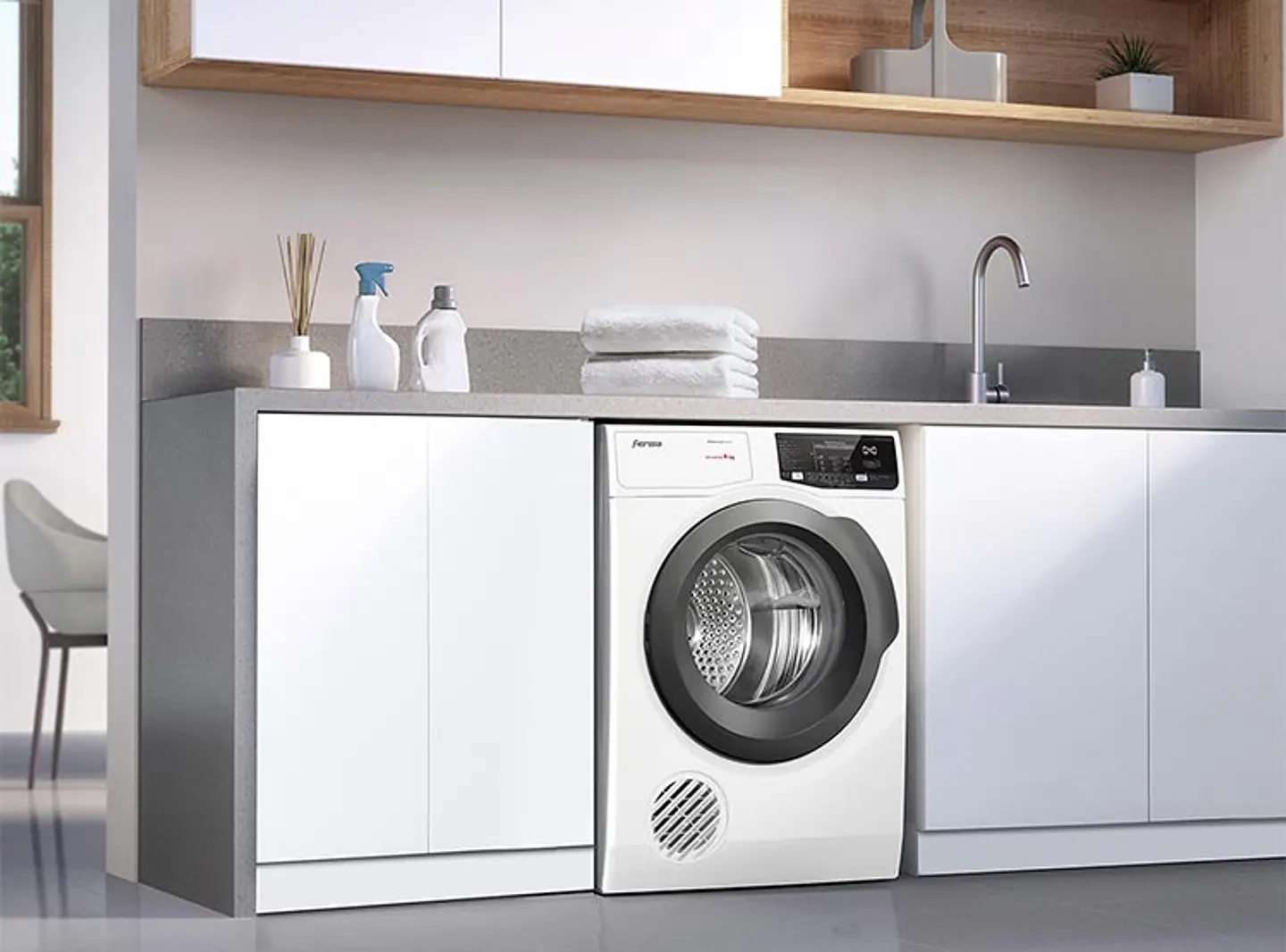 SECADORA DE ROPA POR VENTILACIÓN FENSA PREMUM CARE 9D 9KG BLANCO 6