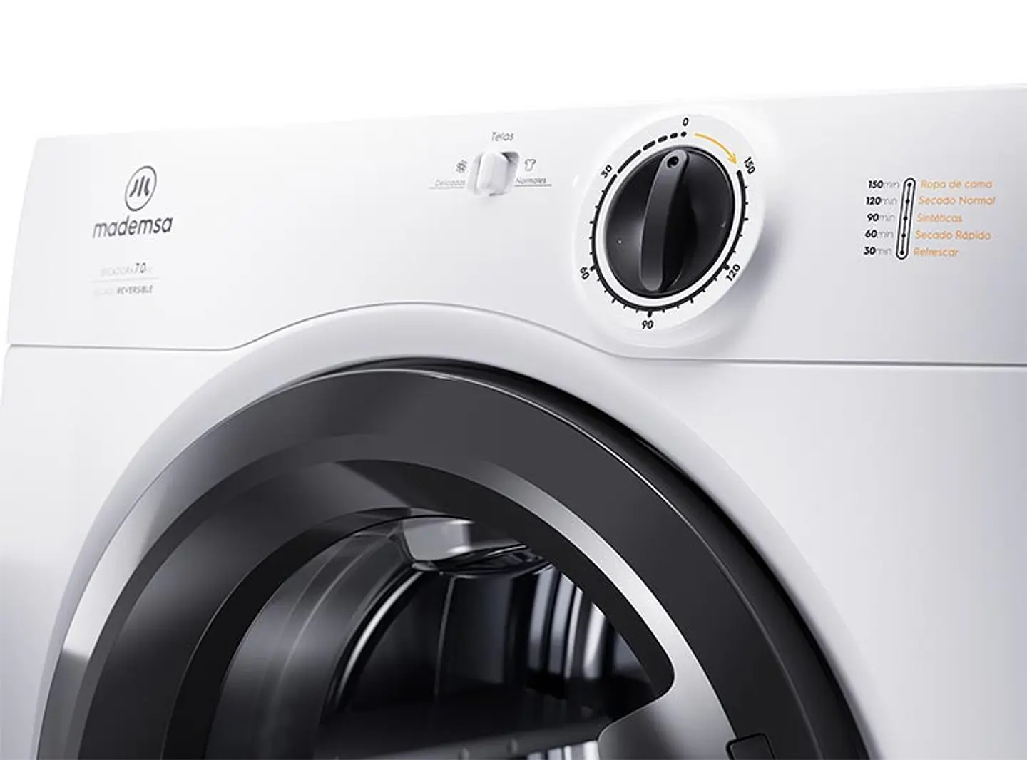 SECADORA DE ROPA POR VENTILACIÓN MADEMSA 7D BZG 7KG BLANCO 3