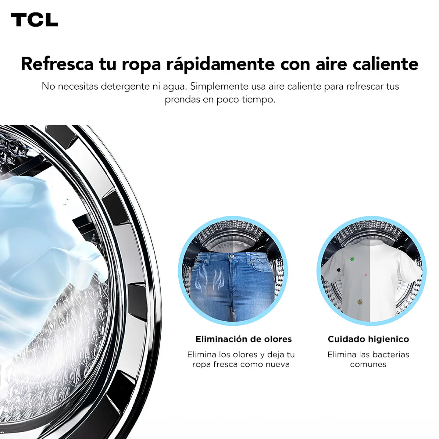 LAVADORA SECADORA FRONTAL TCL 10KG/7KG C2210WD DD INVERTER 9