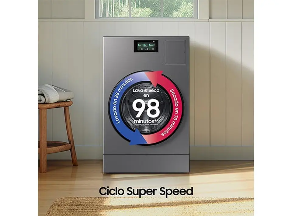 LAVADORA SECADORA SAMSUNG WD25DB8995BZ BE SPOKE 25KG/15KG GRIS 11