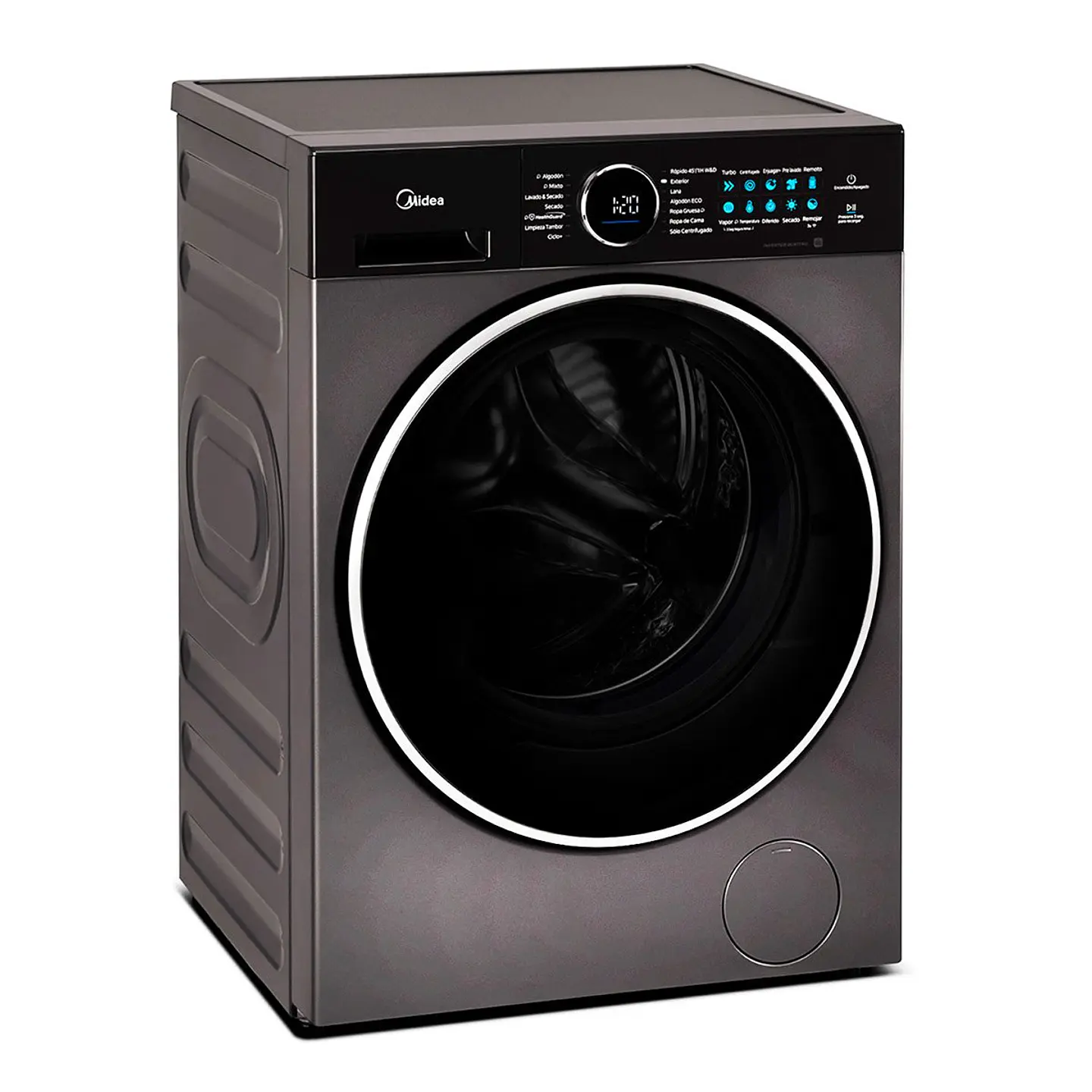 LAVADORA SECADORA CARGA FRONTAL MIDEA MF210D120WB/T 12KG/10KG GRAFITO 8