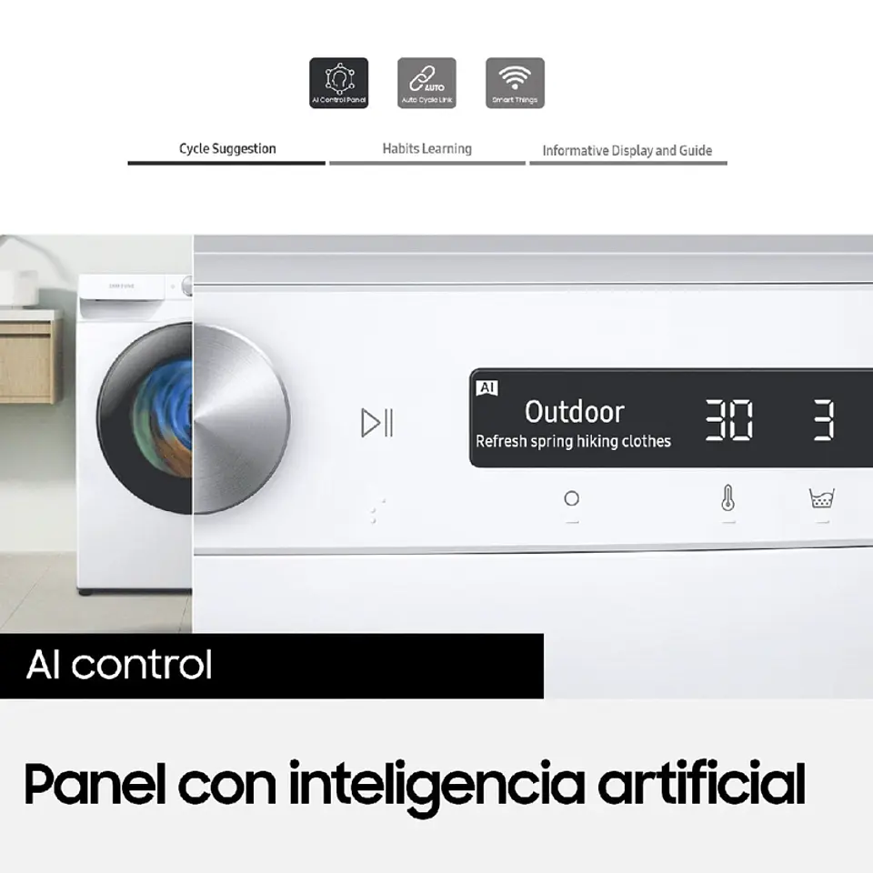 LAVADORA SECADORA SAMSUNG 12 KG 7 KG CARGA FRONTAL WD12T704DBH/ZS 3