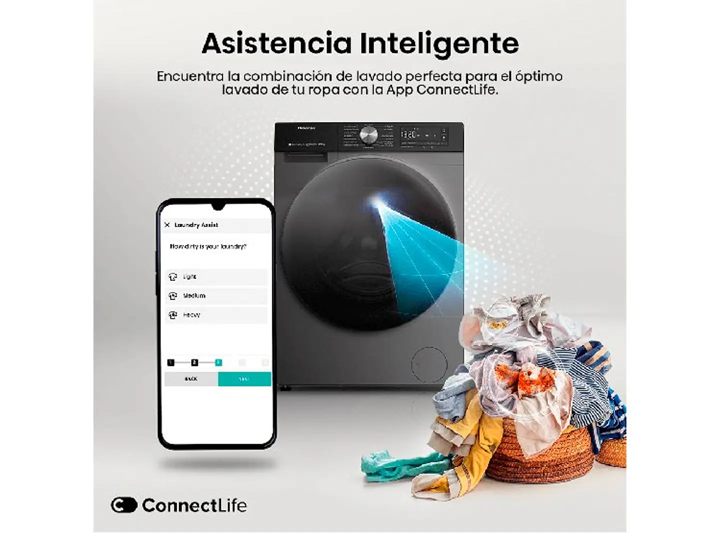 LAVADORA SECADORA HISENSE 14 KG 10 KG CARGA FRONTAL WD3S1443BT 6