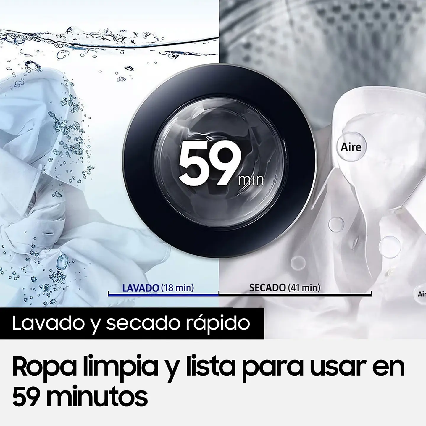 LAVADORA SECADORA SAMSUNG 11 KG 7 KG CARGA FRONTAL WD11M4473MW DIGITAL INVERTER /ZS 5