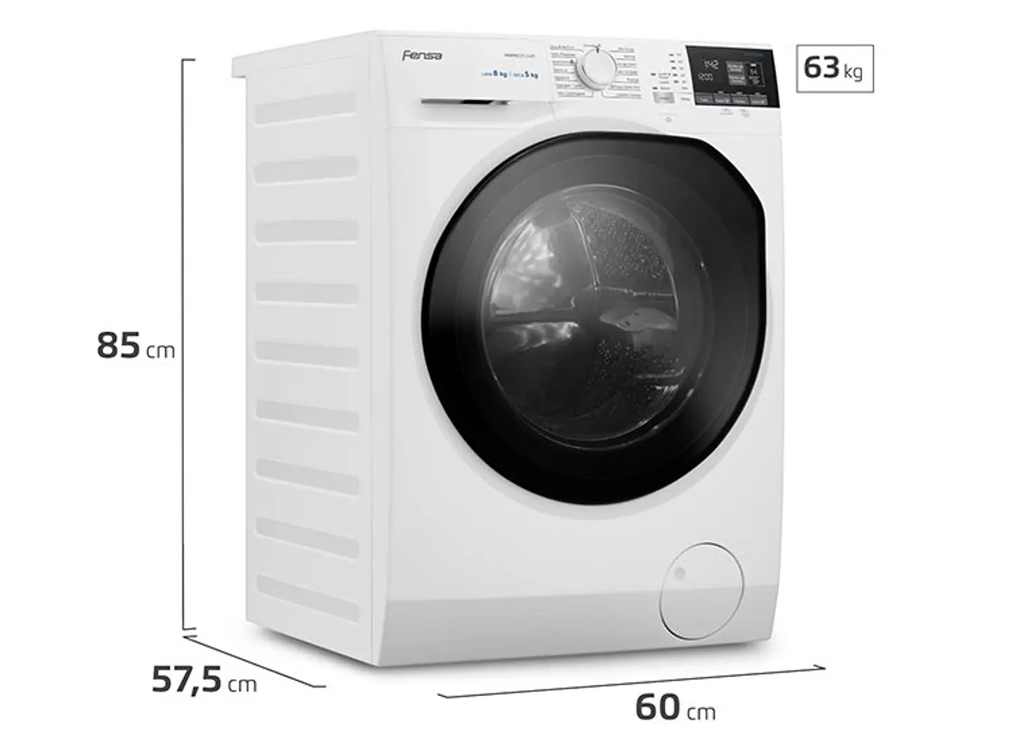 LAVADORA SECADORA FENSA PERFECT CARE 8WD  8KG/5KG BLANCO 4