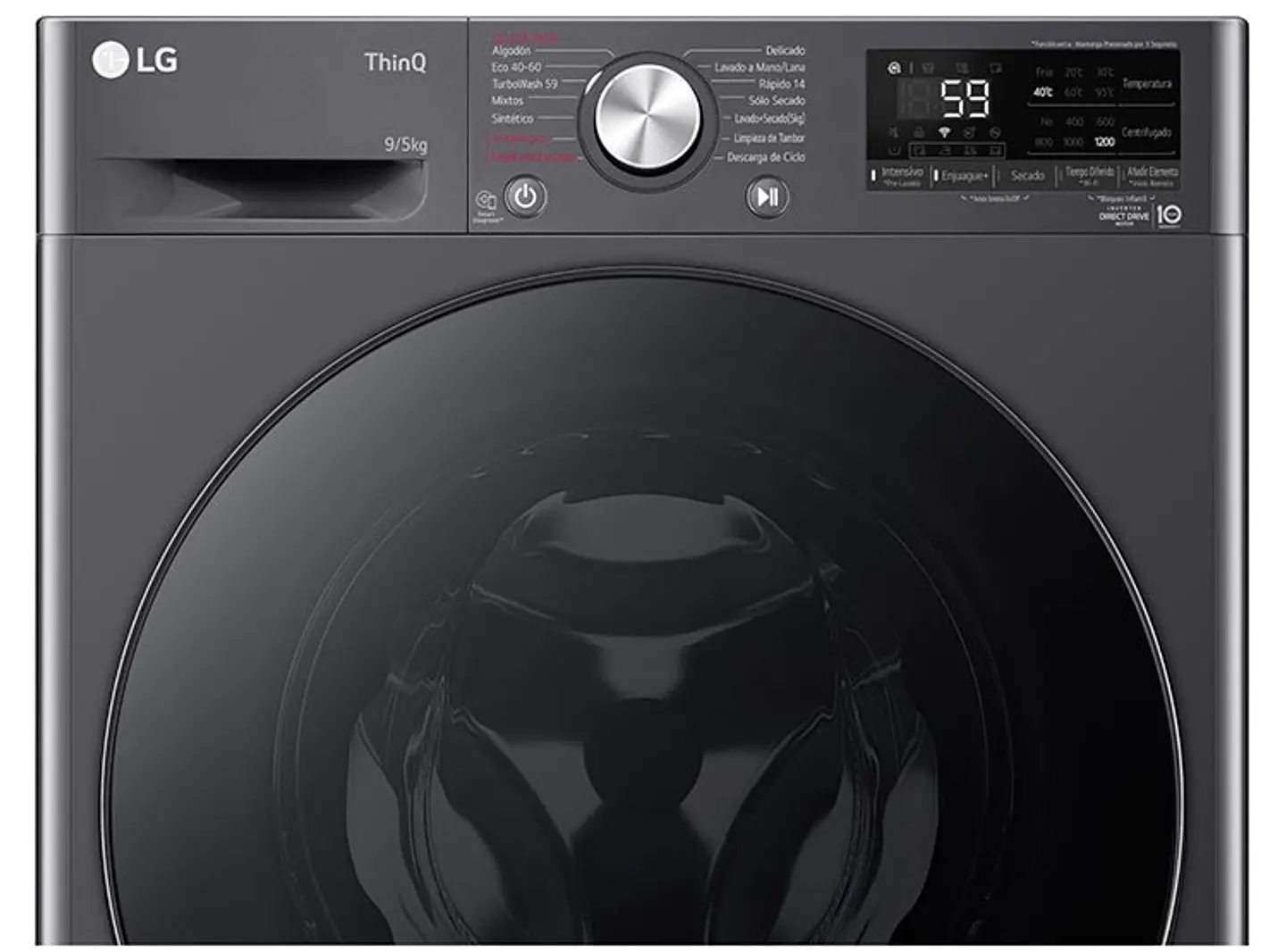 LAVADORA SECADORA LG WD9MVC4S6 9KG/5KG NEGRO 8