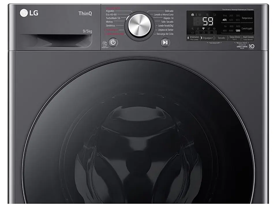 LAVADORA SECADORA LG WD9MVC4S6 9KG/5KG NEGRO 8