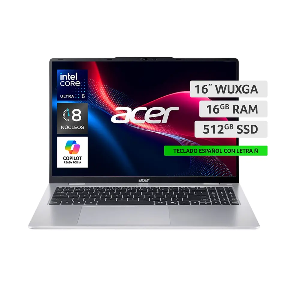 NOTEBOOK ACER ASPIRE LITE AL16-53P-578Y-1 INTEL CORE ULTRA 5 16GB RAM 512GB SSD 16” 1