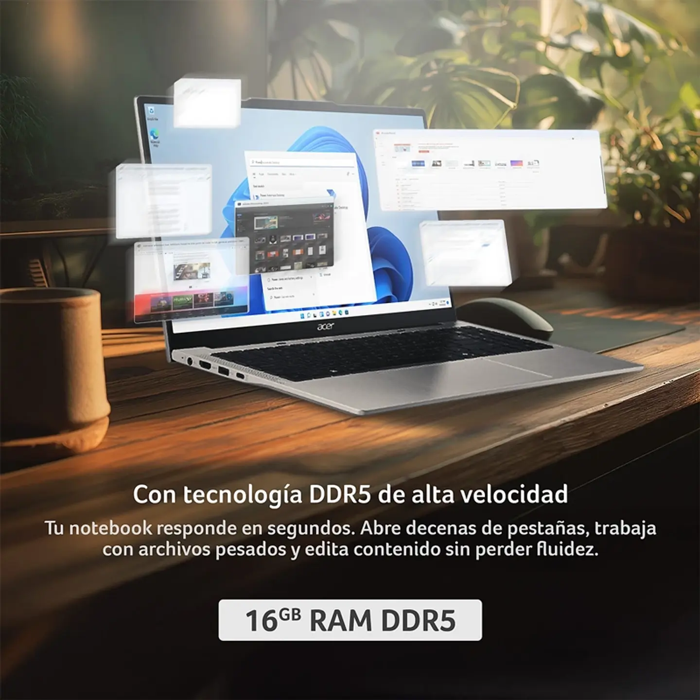 NOTEBOOK ACER ASPIRE LITE AL16-53P-578Y-1 INTEL CORE ULTRA 5 16GB RAM 512GB SSD 16” 5