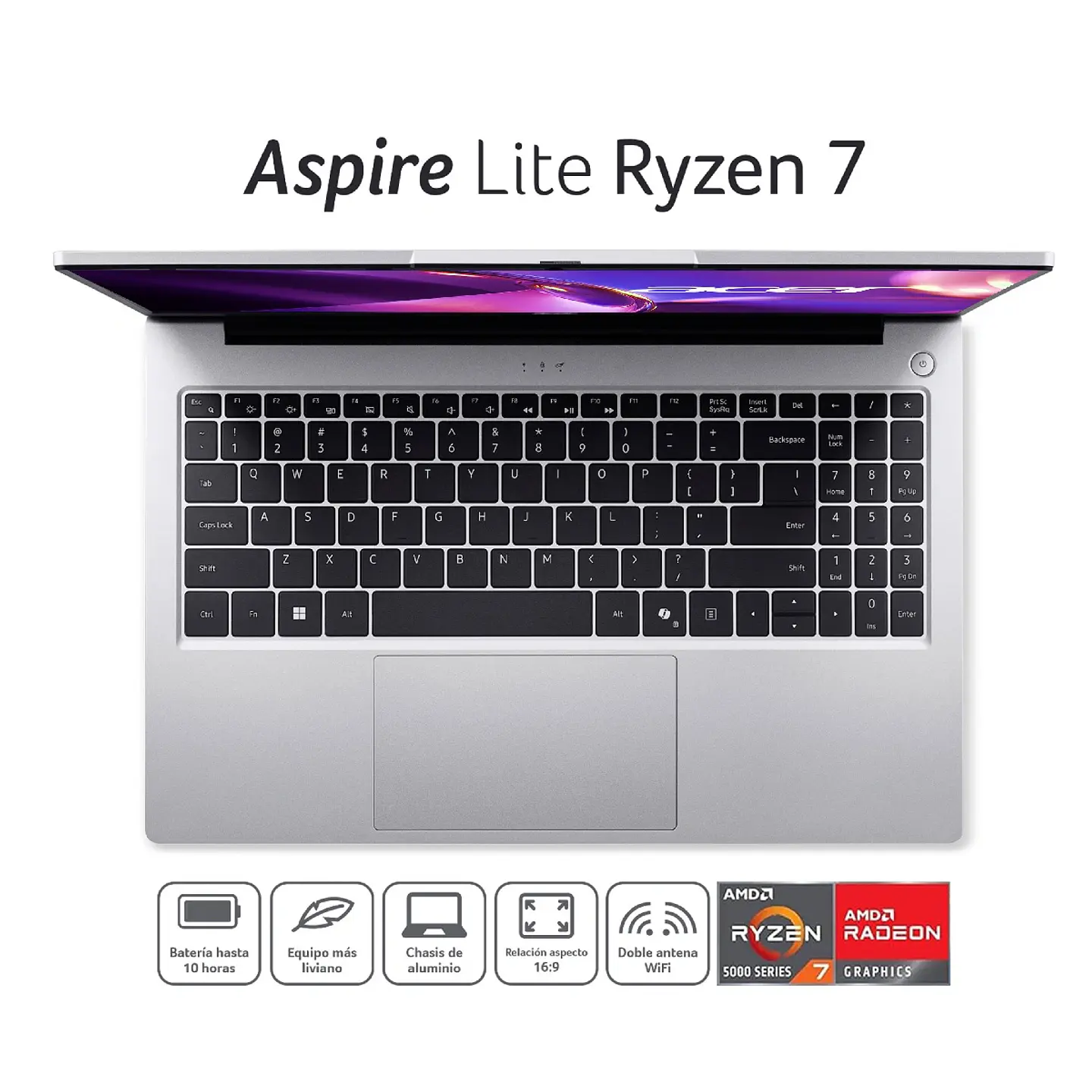 NOTEBOOK ACER ASPIRE LITE LAPTOP AL15-41P-R0ZY-2 AMD RYZEN 7 8 GB RAM 512 GB SSD 15.6