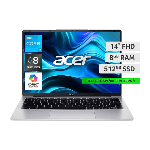 NOTEBOOK ACER ASPIRE LITE AL14-31P-MG40-1 INTEL CORE I3 8GB RAM 512GB SSD 14''