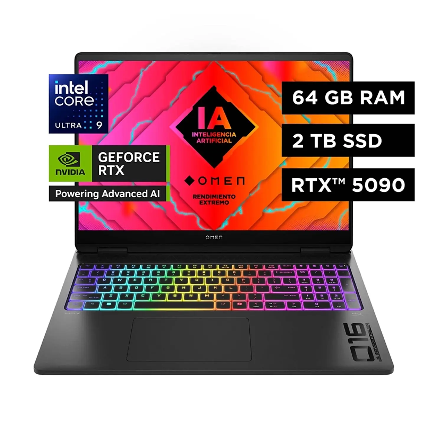 NOTEBOOK GAMER HP OMEN MAX 16-AH0005LA INTEL CORE ULTRA 9 64GB RAM 2TB SSD NVIDIA RTX 5090 16.2” 1