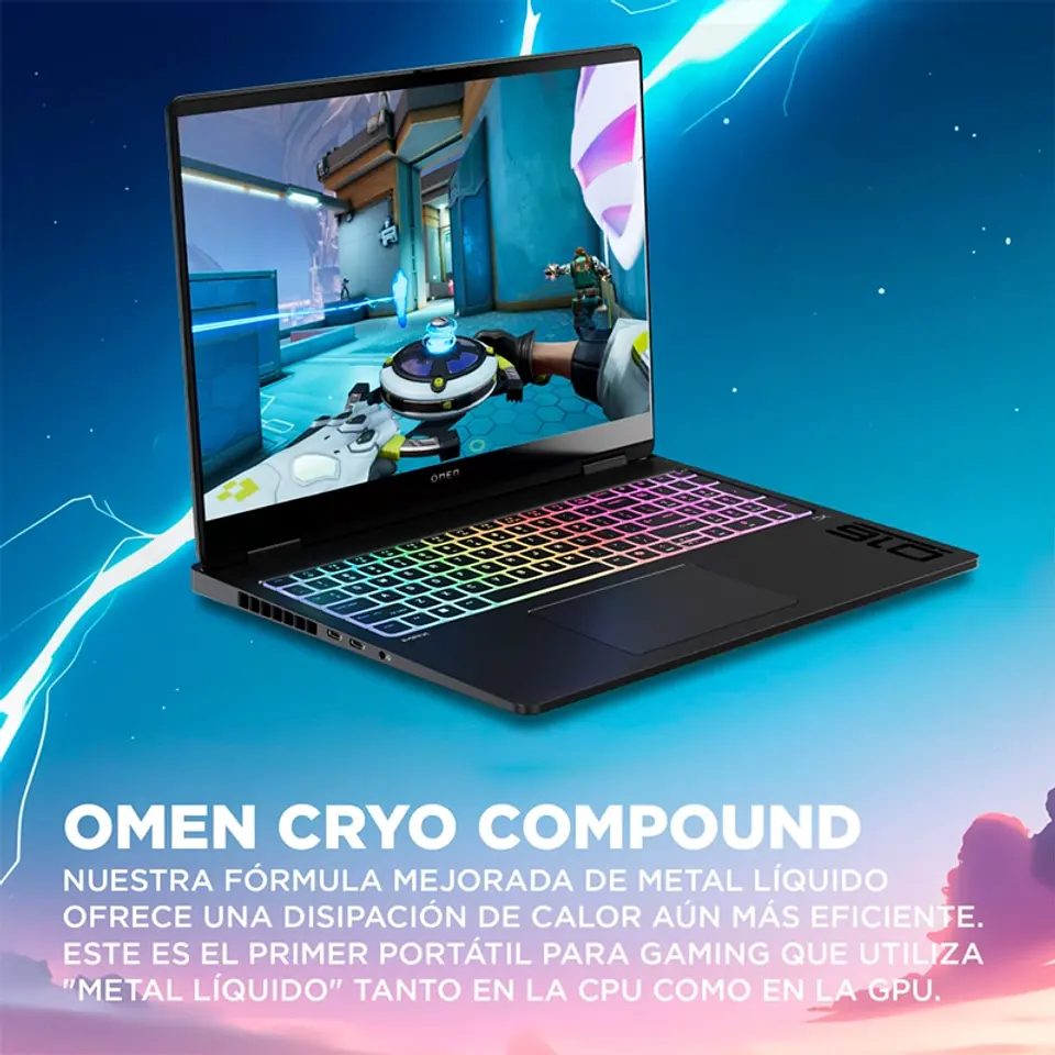 NOTEBOOK GAMER HP OMEN MAX 16-AH0003LA INTEL CORE ULTRA 9 32GB RAM 1TB SSD NVIDIA RTX 5080 16” 8