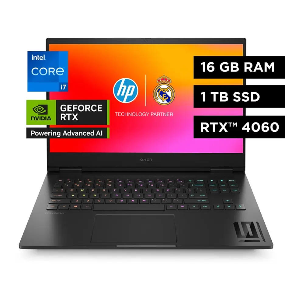 NOTEBOOK HP GAMER OMEN 16-WD0012LA INTEL CORE I7 16GB RAM 1TB SSD RTX4060 8GB WINDOWS 11 HOME 1