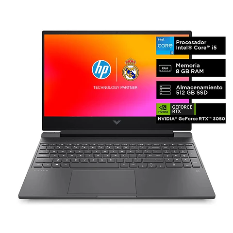 NOTEBOOK HP GAMER VICTUS 15-FA0025LA INTEL CORE I5 8GB RAM 512GB SSD RTX3050 4GB WINDOWS 11 HOME