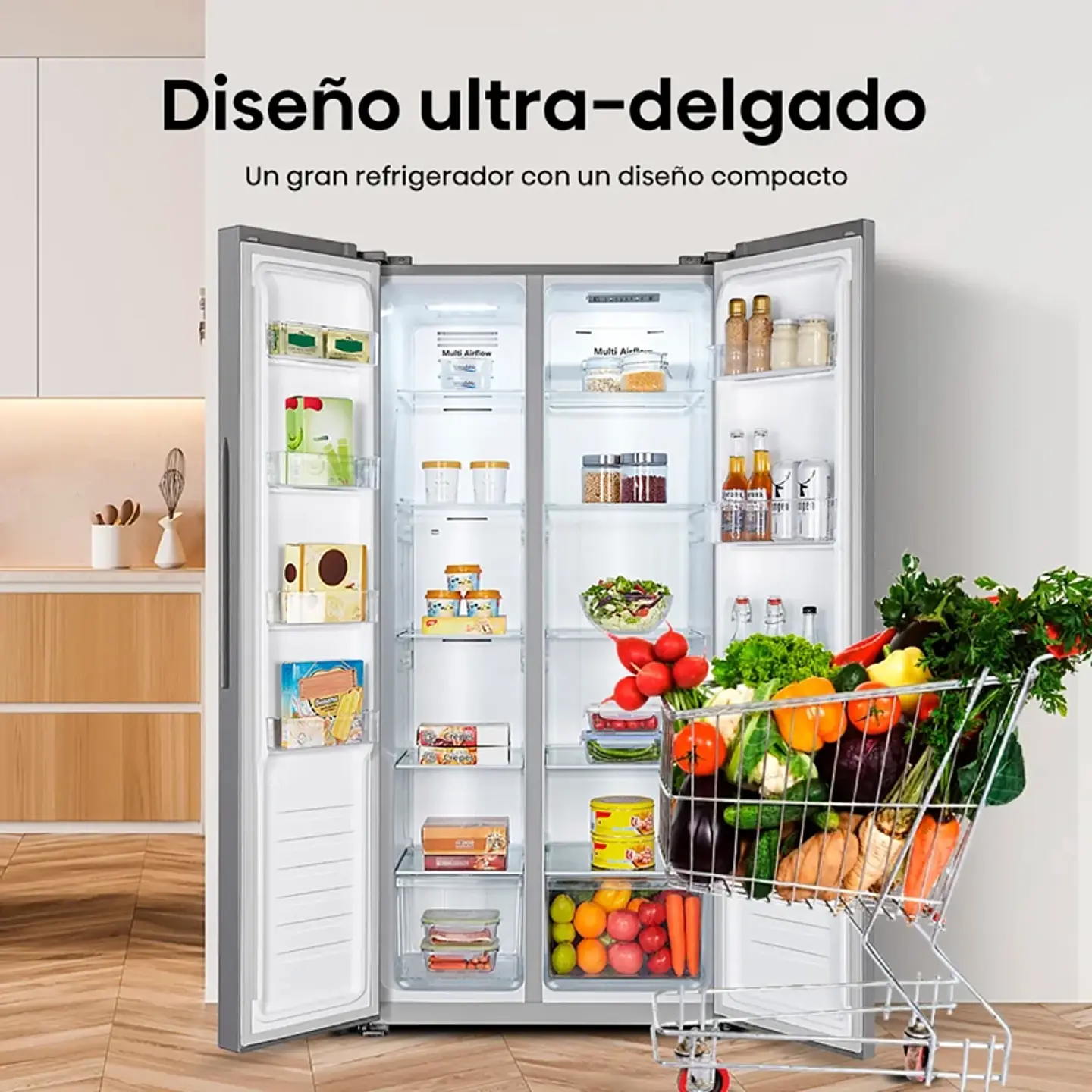 REFRIGERADOR SIDE BY SIDE HISENSE RC-56WS 428L NO FROST ACERO 5