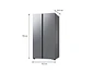 REFRIGERADOR SIDE BY SIDE 564L GRIS PLATEADO MATE - Miniatura 4