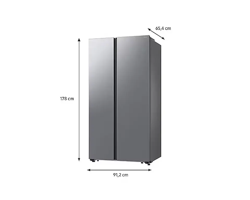 REFRIGERADOR SIDE BY SIDE 564L GRIS PLATEADO MATE 4