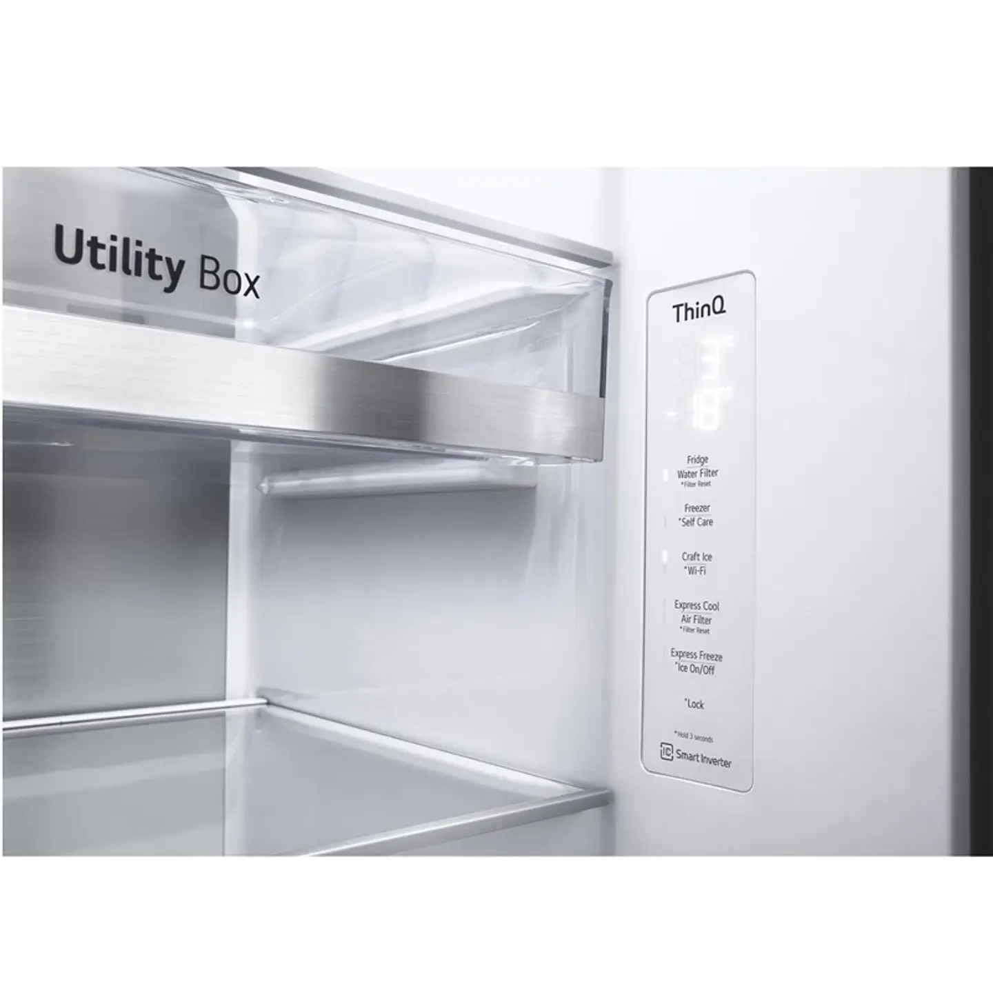 REFRIGERADOR SIDE BY SIDE LG GS66SXTC 598L NO FROST GRAFITO 8