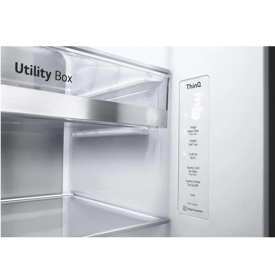 REFRIGERADOR SIDE BY SIDE LG GS66SXTC 598L NO FROST GRAFITO 8