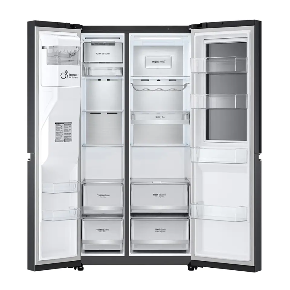 REFRIGERADOR SIDE BY SIDE LG GS66SXTC 598L NO FROST GRAFITO 9