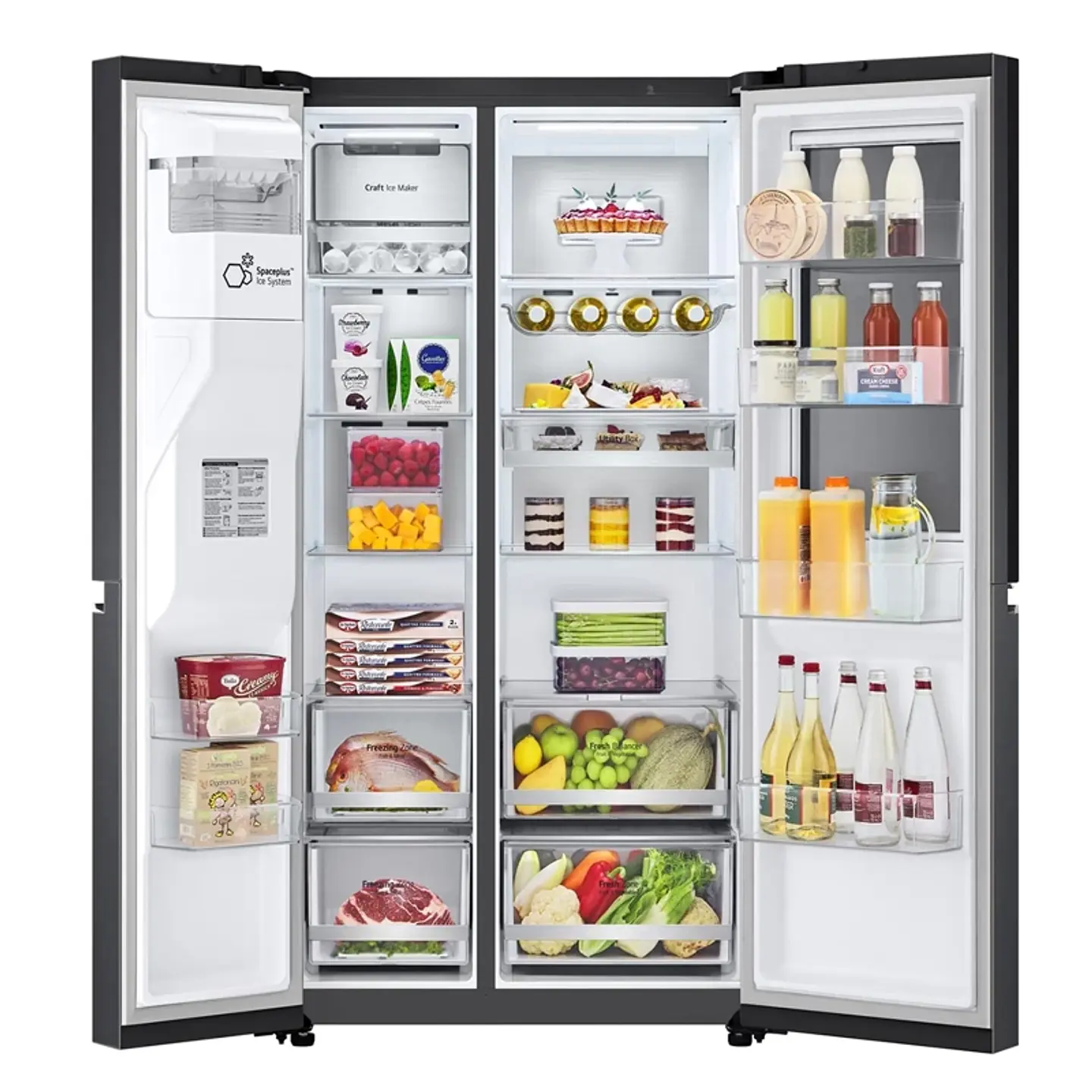 REFRIGERADOR SIDE BY SIDE LG GS66SXTC 598L NO FROST GRAFITO 11