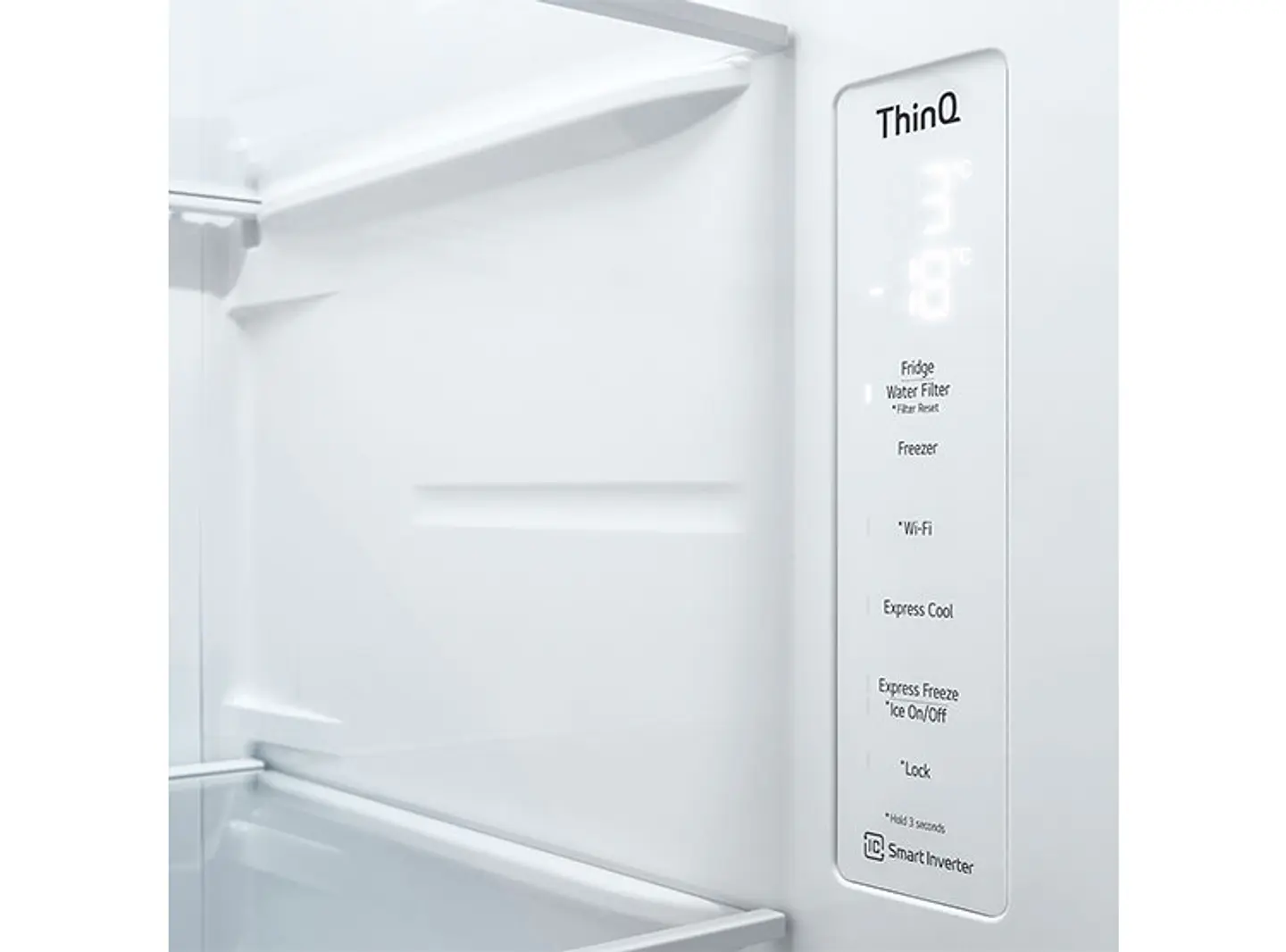 REFRIGERADOR SIDE BY SIDE LG GS66WPP 611L NO FROST PLATA 4