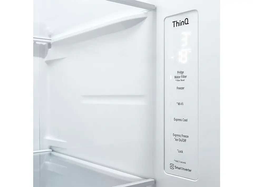 REFRIGERADOR SIDE BY SIDE LG GS66WPP 611L NO FROST PLATA 4