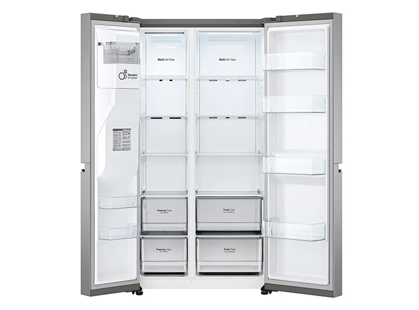 REFRIGERADOR SIDE BY SIDE LG GS66WPP 611L NO FROST PLATA 7