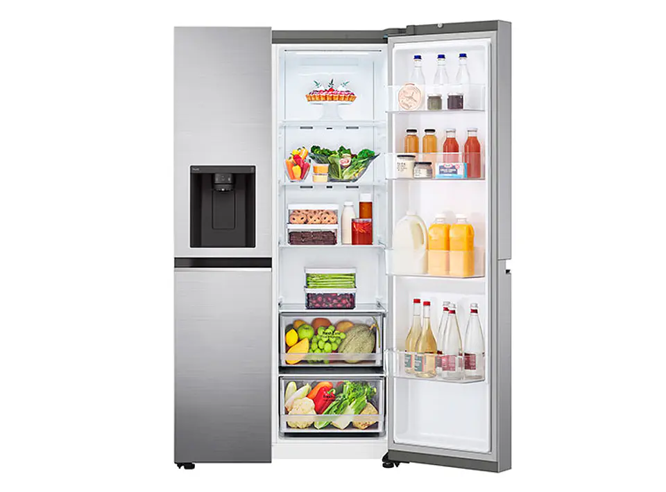 REFRIGERADOR SIDE BY SIDE LG GS66WPP 611L NO FROST PLATA 10