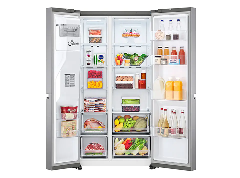 REFRIGERADOR SIDE BY SIDE LG GS66WPP 611L NO FROST PLATA 11