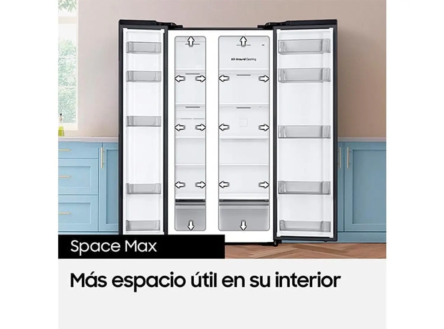 REFRIGERADOR SIDE BY SIDE SAMSUNG RS57DG4100B4 560L NO FROST NEGRO 3