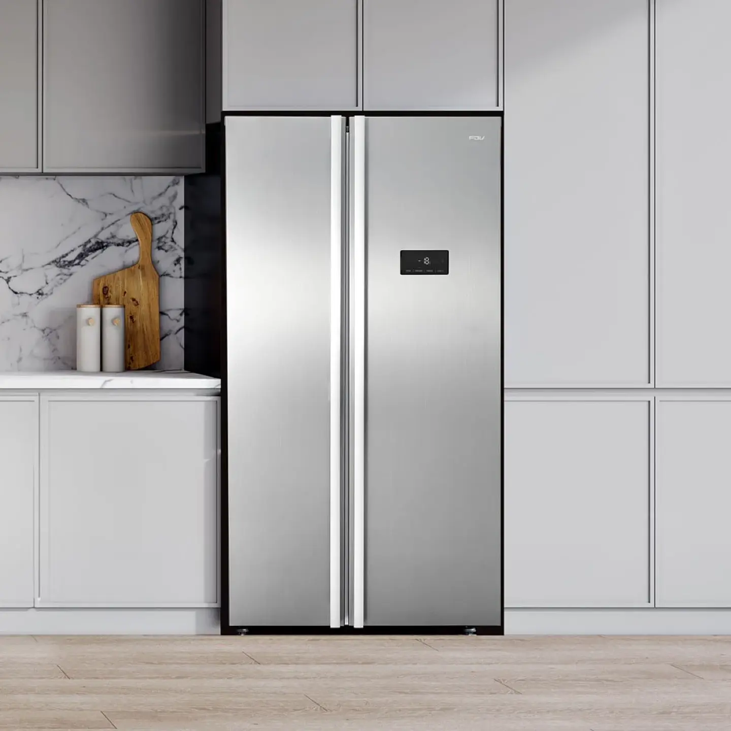REFRIGERADOR SIDE BY SIDE SLIM 442 LTS FDV SILVER. 7