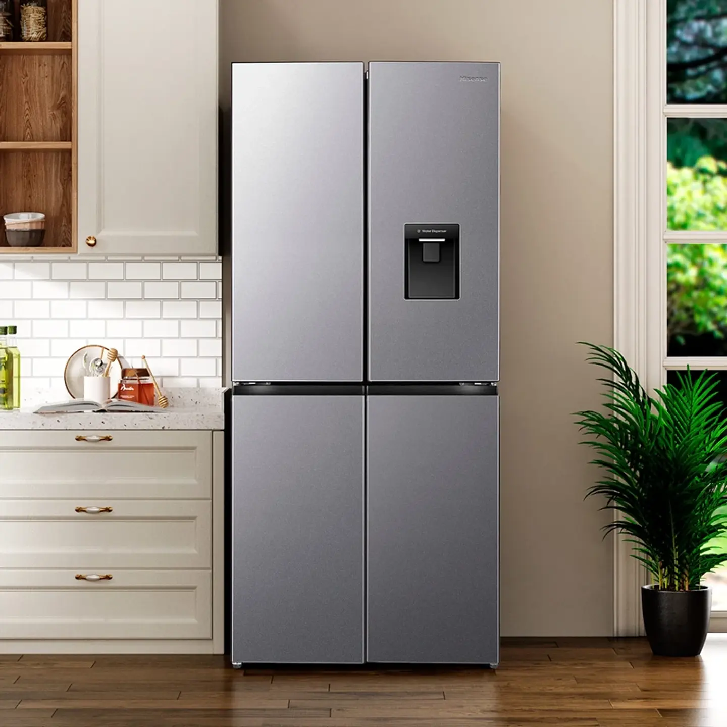 REFRIGERADOR FRENCH DOOR HISENSE RQ5P431NMDA 425L NO FROST GRIS 4