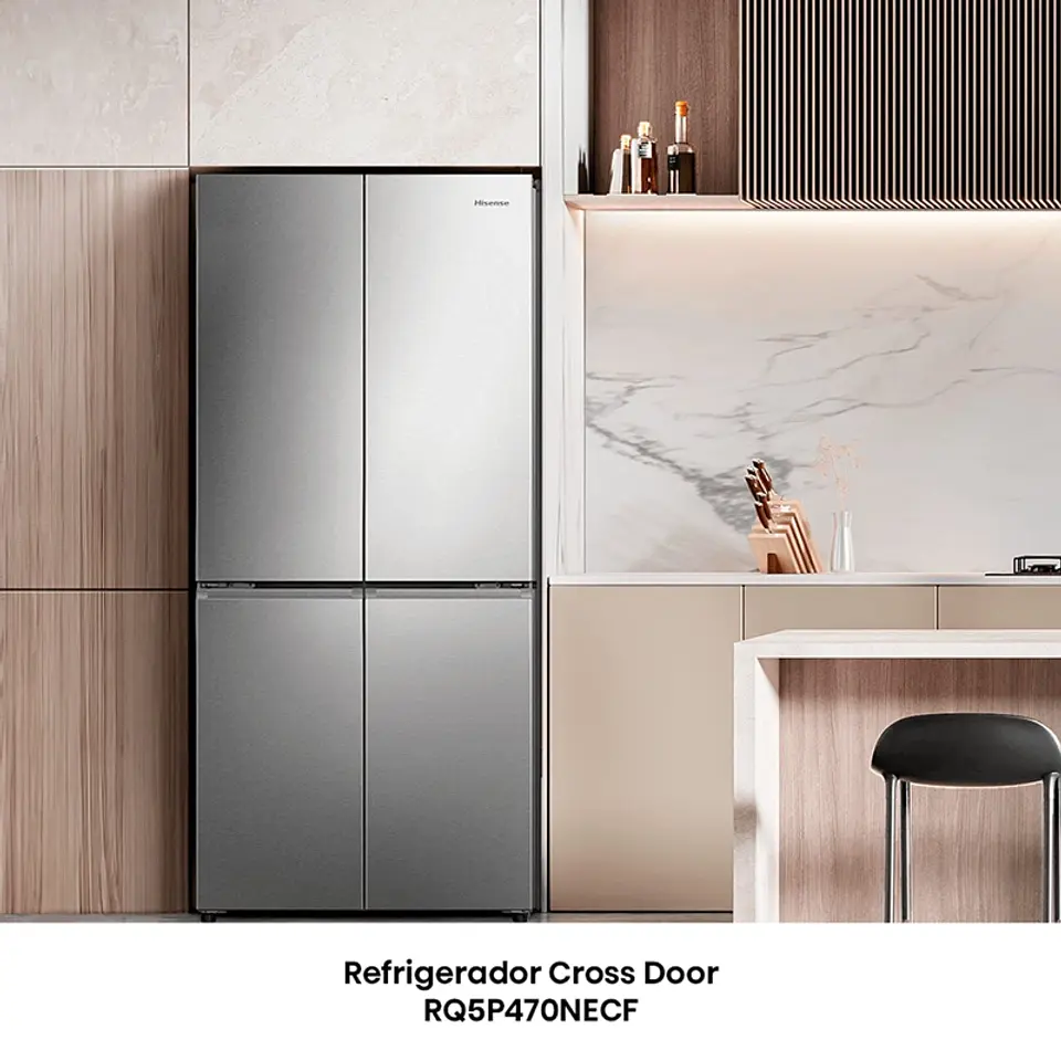 REFRIGERADOR SIDE BY SIDE HISENSE 456L NO FROST RQ5P470NECF 5