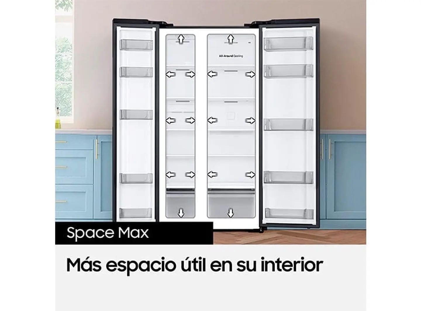 REFRIGERADOR SIDE BY SIDE SAMSUNG RS57DG4000M9 564L NO FROST ACERO 4