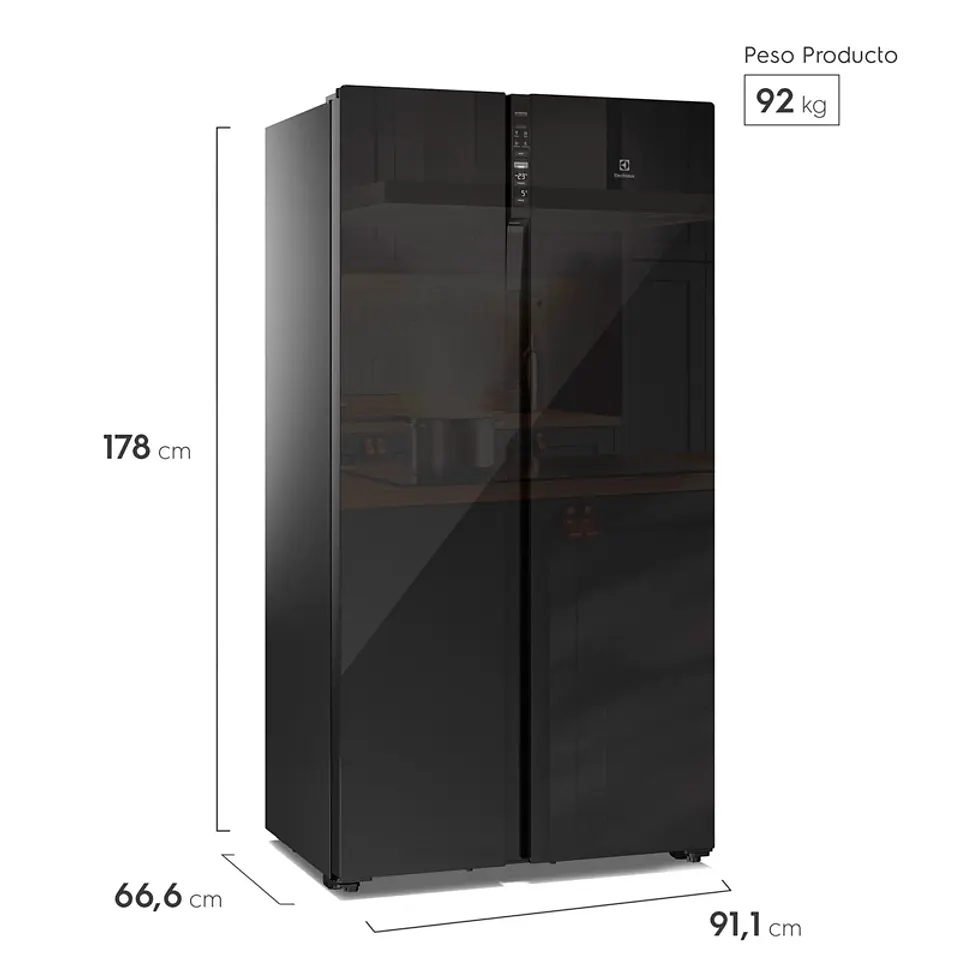 REFRIGERADOR SIDE BY SIDE ELECTROLUX 525 L NO FROST ES5GB 2