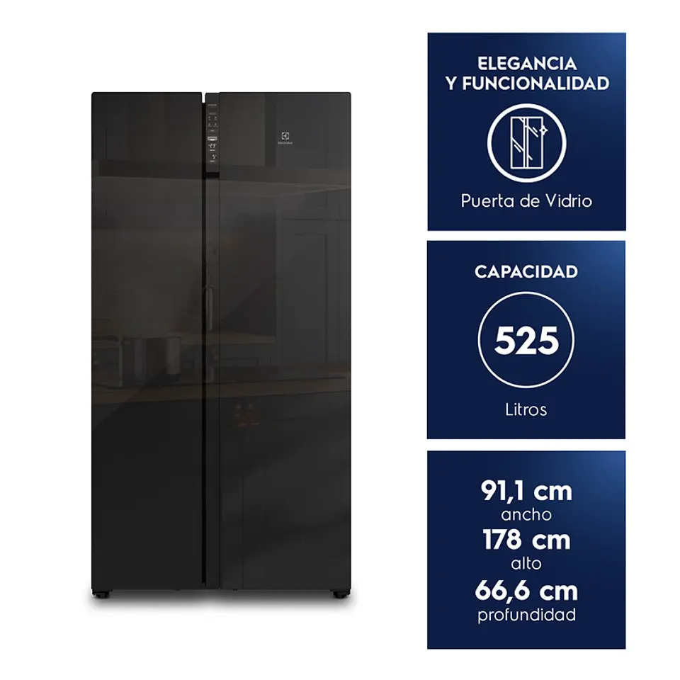 REFRIGERADOR SIDE BY SIDE ELECTROLUX 525 L NO FROST ES5GB 6