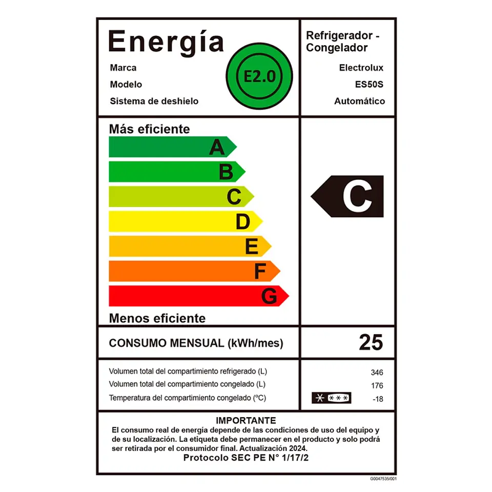 REFRIGERADOR SIDE BY SIDE ELECTROLUX ES50S 530 L NO FROST PLATA 5