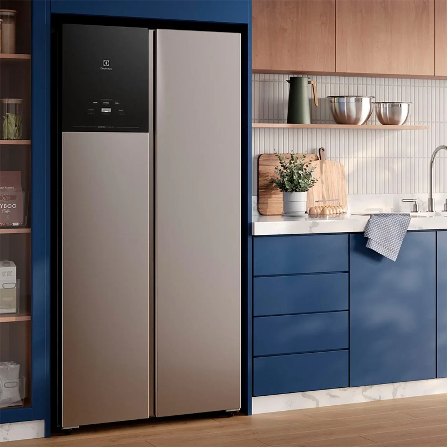 REFRIGERADOR SIDE BY SIDE ELECTROLUX ES50S 530 L NO FROST PLATA 8