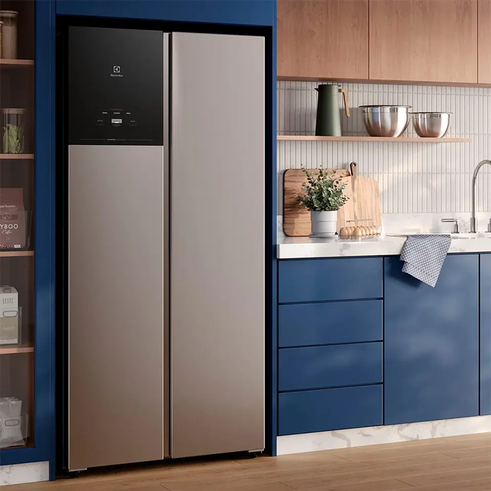 REFRIGERADOR SIDE BY SIDE ELECTROLUX ES50S 530 L NO FROST PLATA 8