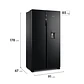REFRIGERADOR FENSA 525L NO FROST SIDE BY SIDE SFX530B NEGRO - Miniatura 2
