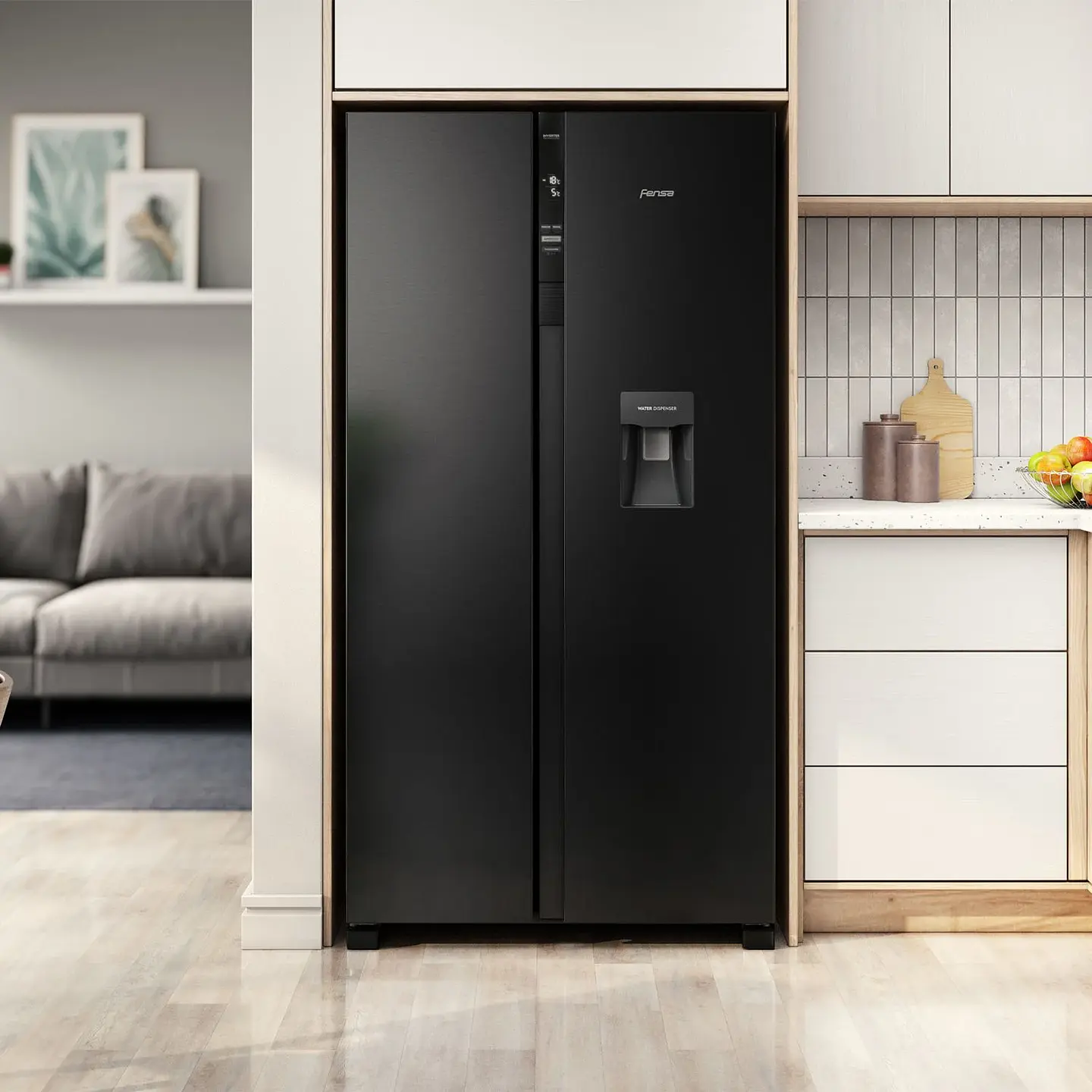 REFRIGERADOR FENSA 525L NO FROST SIDE BY SIDE SFX530B NEGRO 8