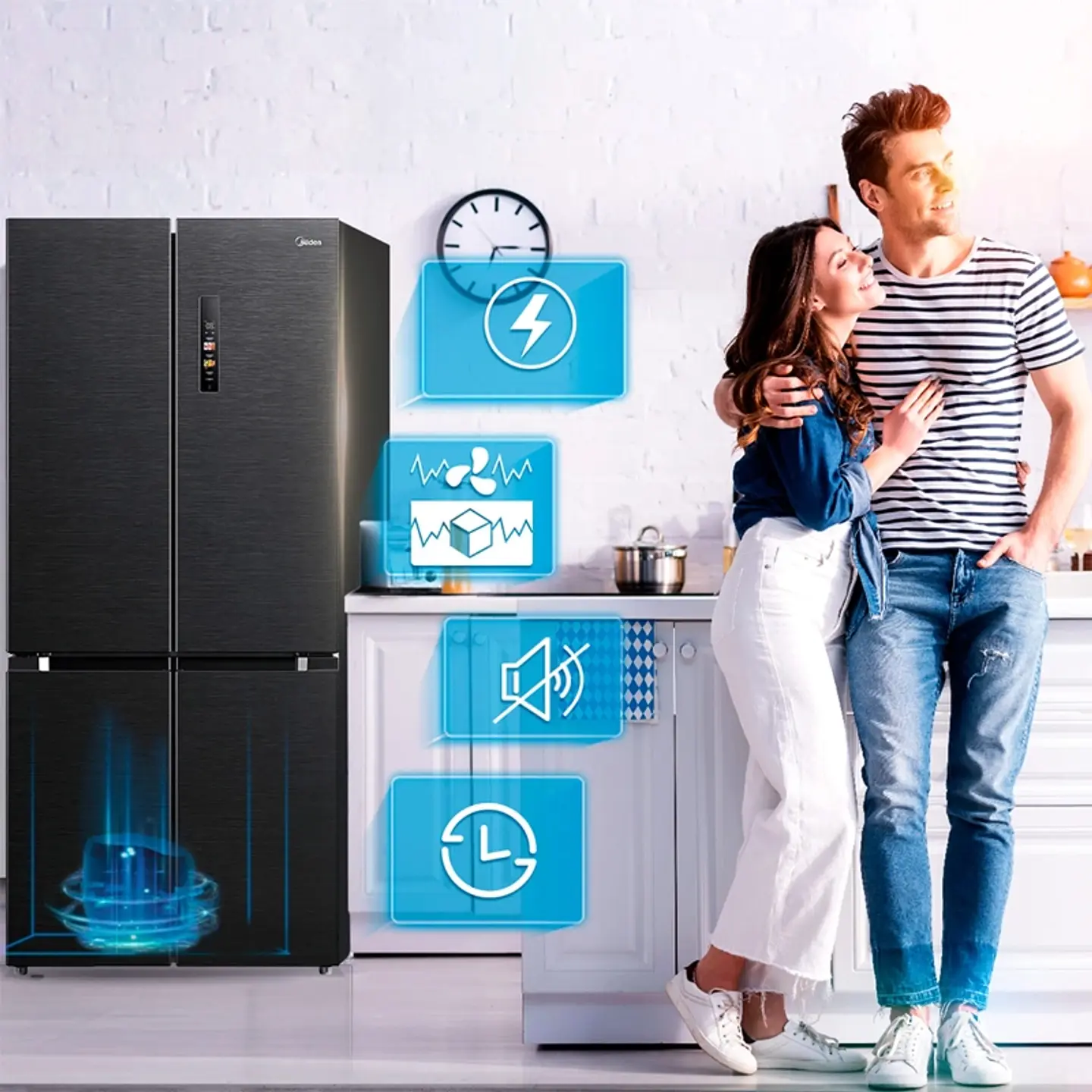 REFRIGERADOR SIDE BY SIDE MIDEA 515 LT NO FROST MDRM691MTEDXIN 8