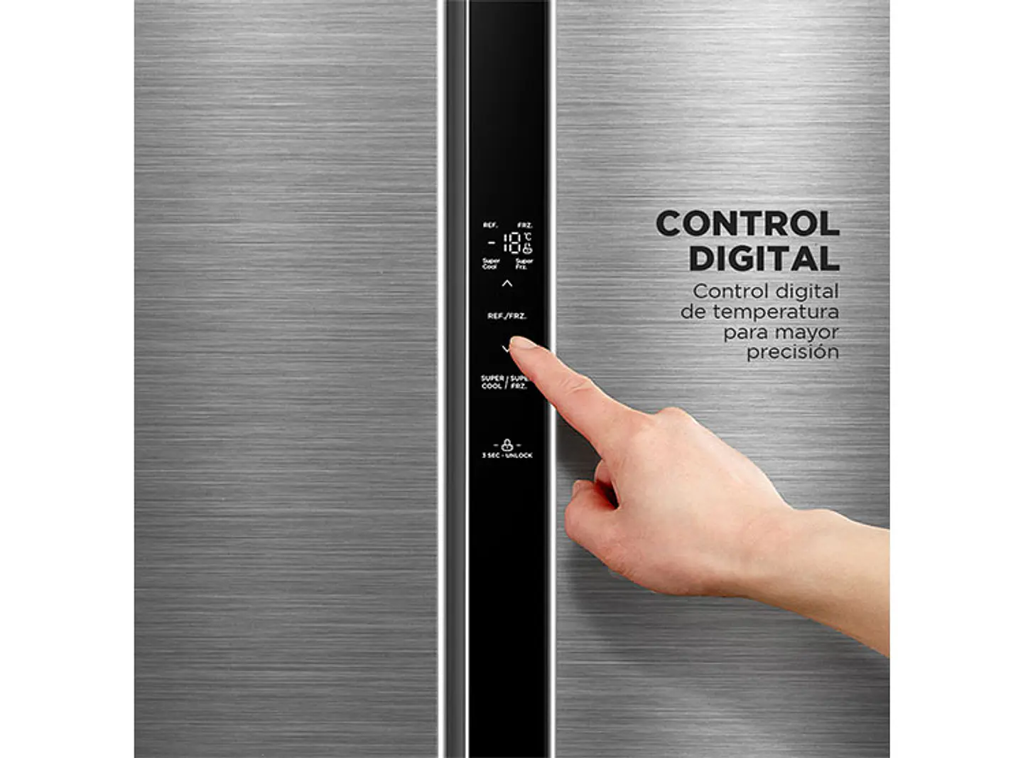 REFRIGERADOR SIDE BY SIDE MIDEA MDRS619FGE46 432L NO FROST PLATA 3